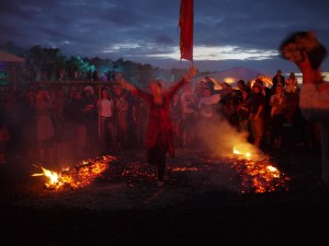 Oona firewalking